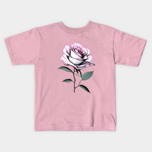 Pretty Pink Geometric Rose Lover Flower for Women, Teens and Girls Kids T-Shirt